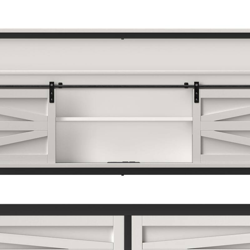 LED King Bed Frame with Charging Station, Platform Metal Headboard Storage & USB Ports Outlets, Farmhouse Lights