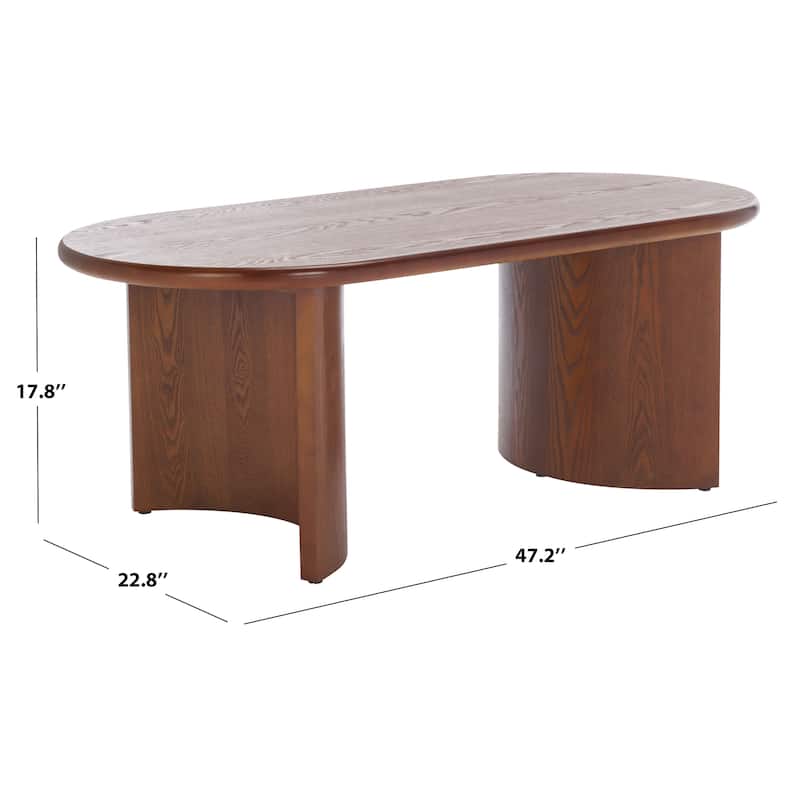 SAFAVIEH Osai Oval Top Coffee Table, Fully Assembled - 47"W x 23"D x 18"H