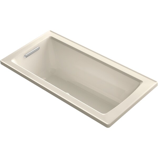 Kohler K-1947-GH Archer 60" Drop In Acrylic Air Tub with Reversible Drain and Overflow - Comfort Depth Technology - White