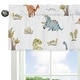 preview thumbnail 4 of 4, Sweet Jojo Designs Watercolor Dinosaur Dino Boy Window Curtain Valance Green Blue White Modern Jurassic Dinosaurs Nature Animal
