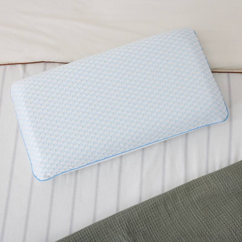 Lucid All-Season Gel Memory Foam Pillow with Cooling Cover - King