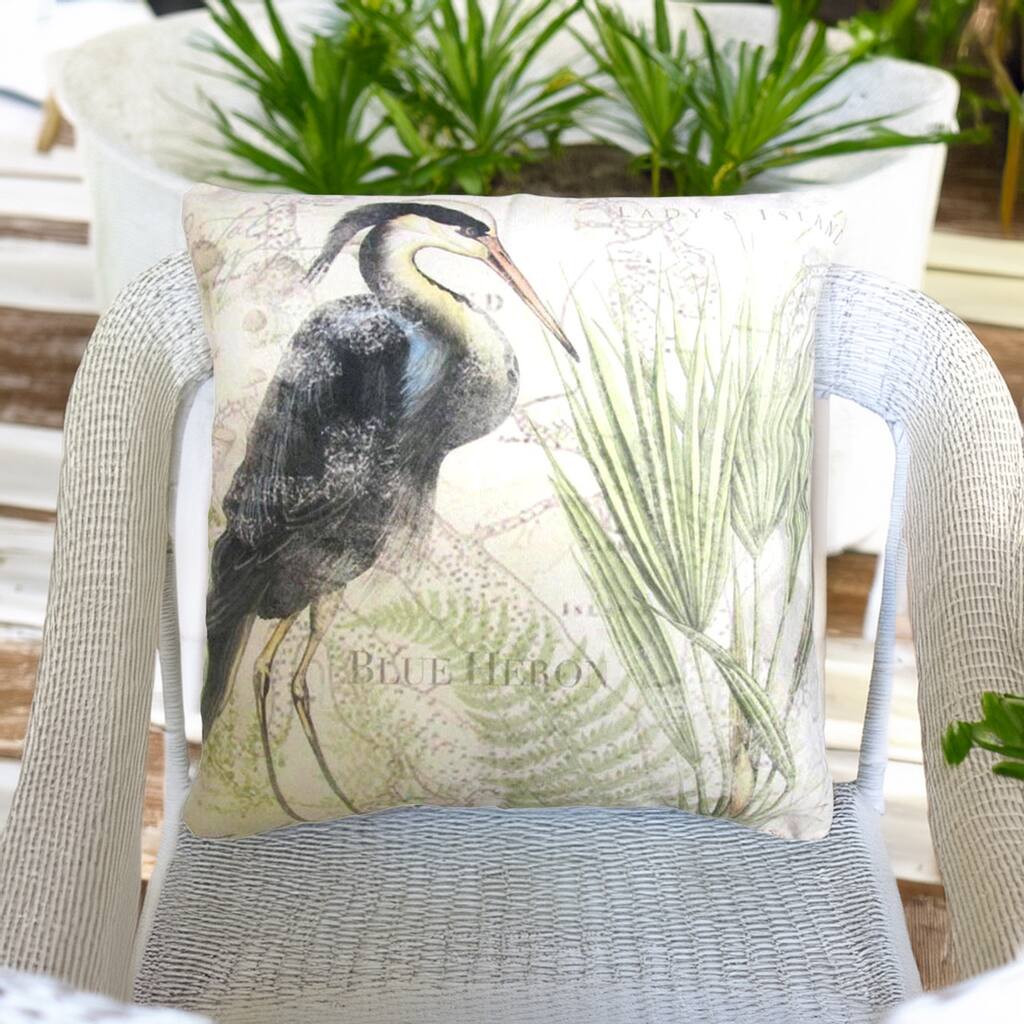 Magnolia Casual Outdoor Pillow Great Heron 1 18x18