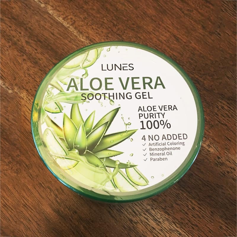 LUNES Soothing Aloe Vera Gel Face Body Moisturizer 10.58fl oz.