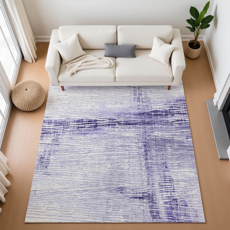 Premium Washable Super Soft Modern Ombre Mayfield Rug - Lavender - 8' x 10'