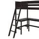 preview thumbnail 10 of 16, Stylish & Simple Twin Size Wooden Loft Bed with Ladder, Shelves and Desk, Solid Construction & Versatility galore, Espresso
