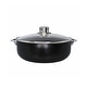 preview thumbnail 24 of 28, Bistro-Cera Aluminum Speckled Black Ceramic Caldero with Glass Lid, Black 4.4qt