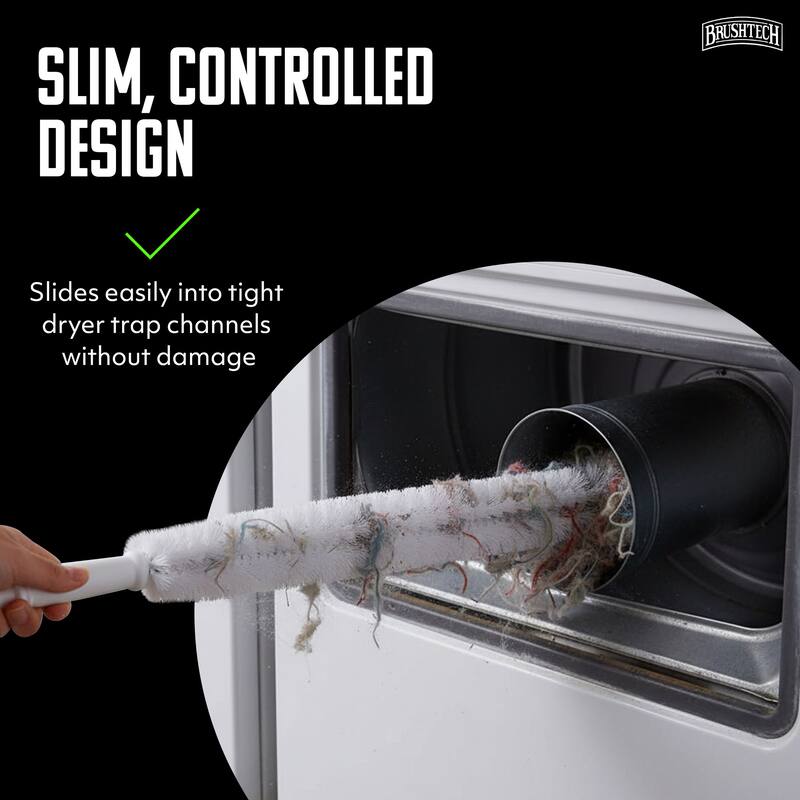 Brushtech Lint Catching Brush For Lower Level Dryer Traps Of Clothes Dryer