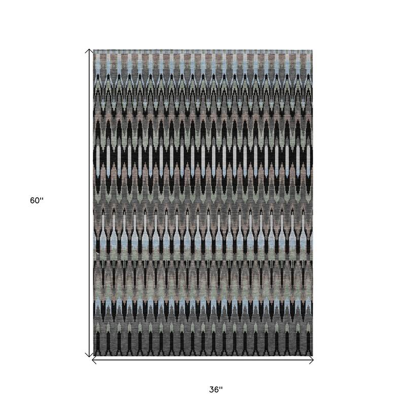 HomeRoots Southwestern Transitional Rectangle Outdoor Rug