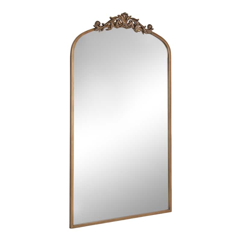 Kate and Laurel Arendahl Traditional Baroque Arch Wall Mirror - 24x42 - Gold