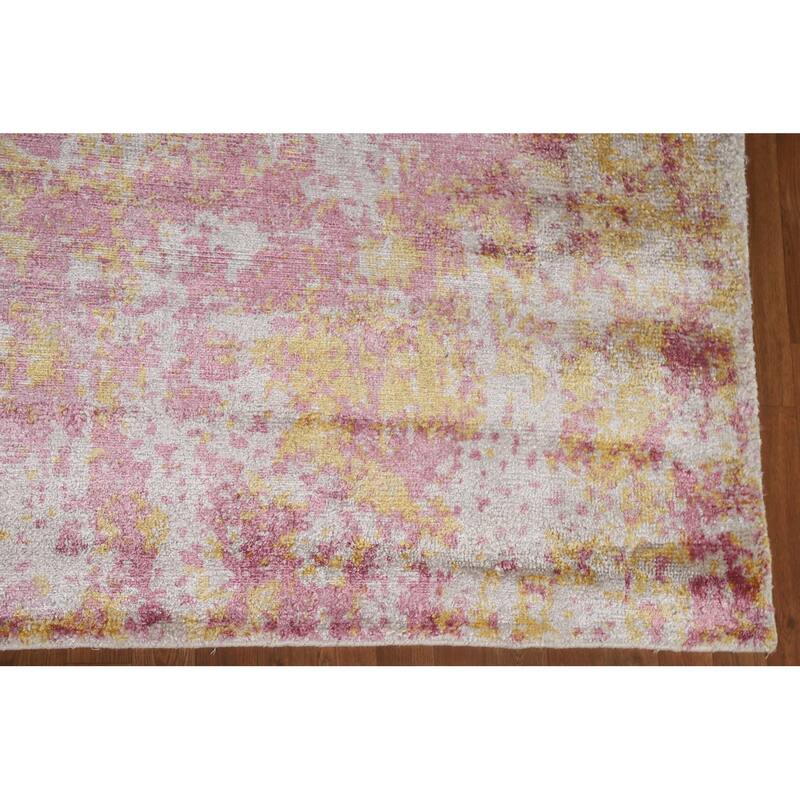 Hand Knotted Oriental 100% Wool Carpet Modern All-Over Multi-Colored Abstract Area Rug - 10' 11'' X 10' 11''