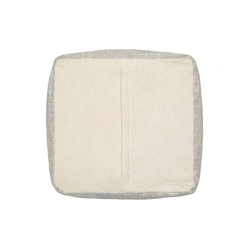 Modern Square Pouf Ottoman 18" Abstract Upholstery Soft and Stylish Seat Modern Living Room Accent