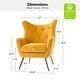preview thumbnail 74 of 108, Eusebio Tufted Velvet Accent Chair with Wingback, Arms, and Metal Gold Legs for Living Room or Bedroom by HULALA HOME