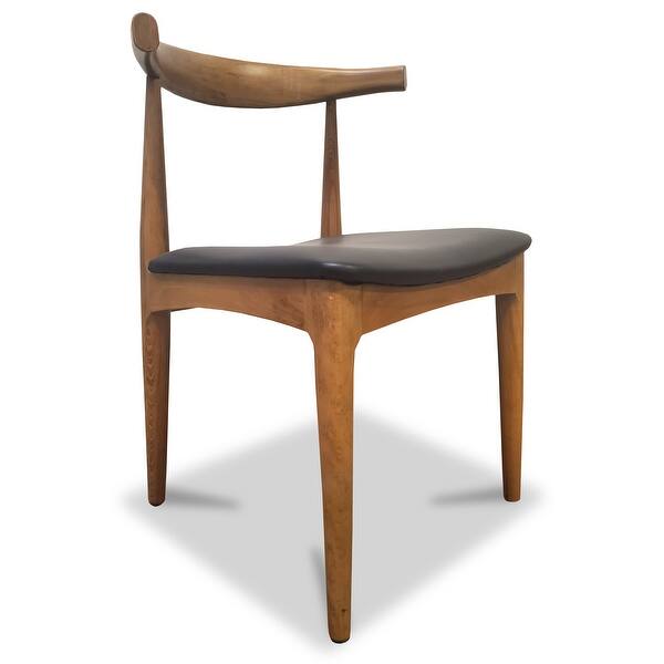 Shop 2xhome Solid Real Wood Dark Seat Pu Leather Cushion Elbow