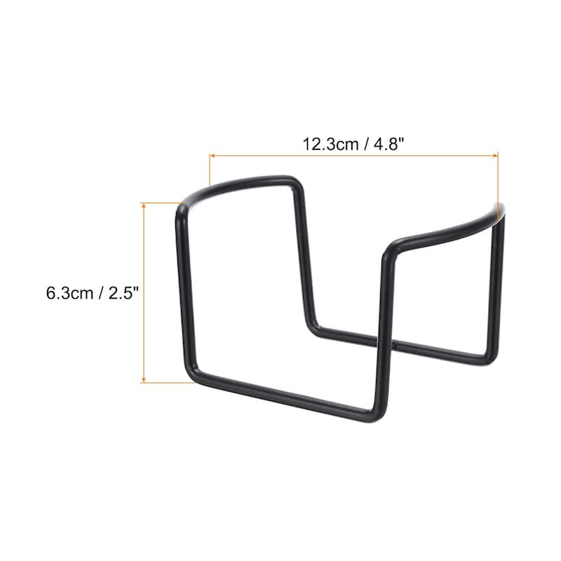 2Pcs Vintage Coaster Holder Metal Coaster Holders for 4.5 Inch, Hold 8 Coasters. - Black - Black