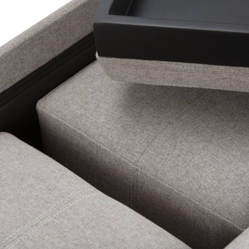 WYNDENHALL Franklin Upholstered 3-piece Ottoman Set
