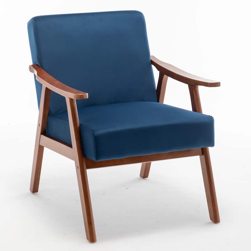 Mid-Century Modern Chair, Living Room Chair with Solid Wood Frame