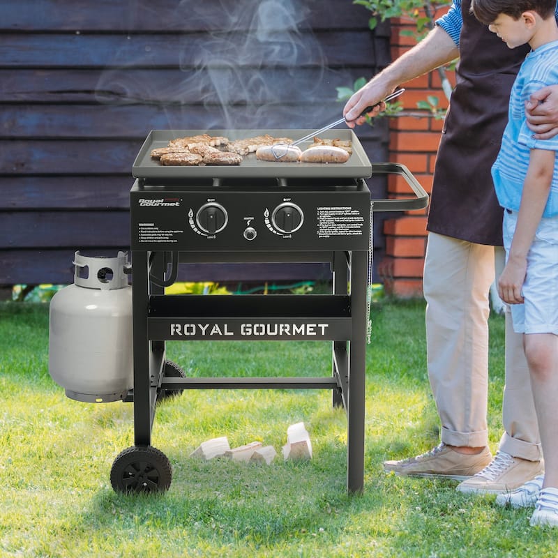 Royal Gourmet 2-Burner Gas Griddle,,Black