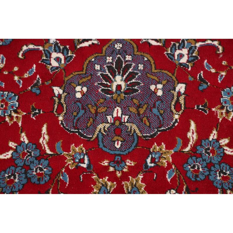 Medallion Kashan Turkish Area Rug Machine Made Living Room Carpet - 9'8" x 13'0"