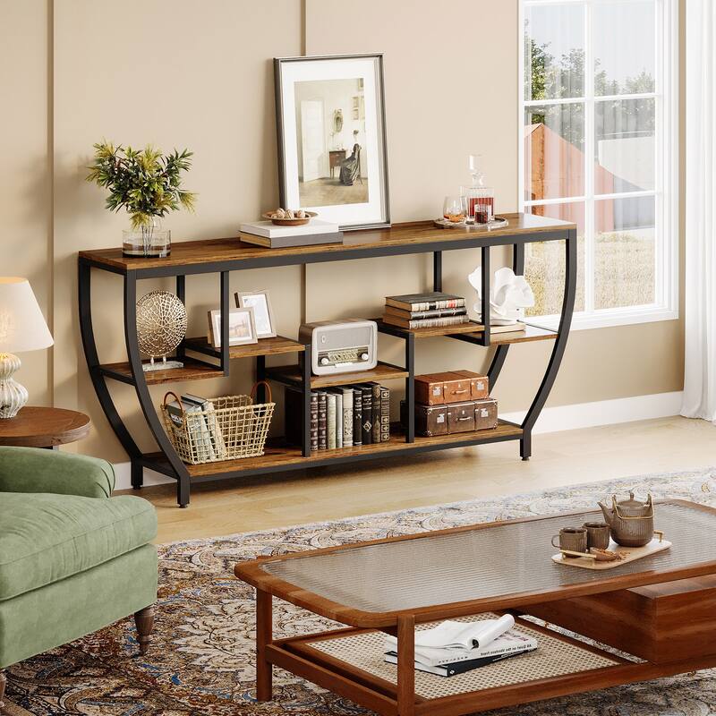 Mid Century Modern TV Stand for 75+ Inch TV, 70.9-In Entertainment Center for Living Room