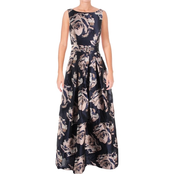 Shop Eliza J Womens Evening Dress Floral Print Embellished - Overstock ...