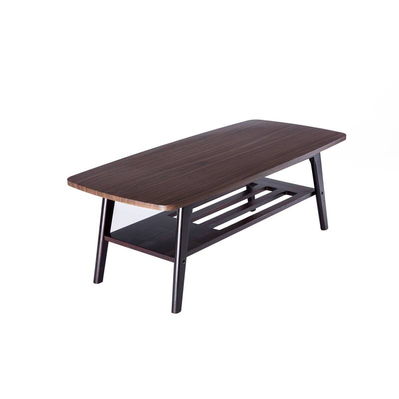 Gala 3 Piece Modern Coffee Table, Loveseat, Chair Set, Dark Brown, Gray