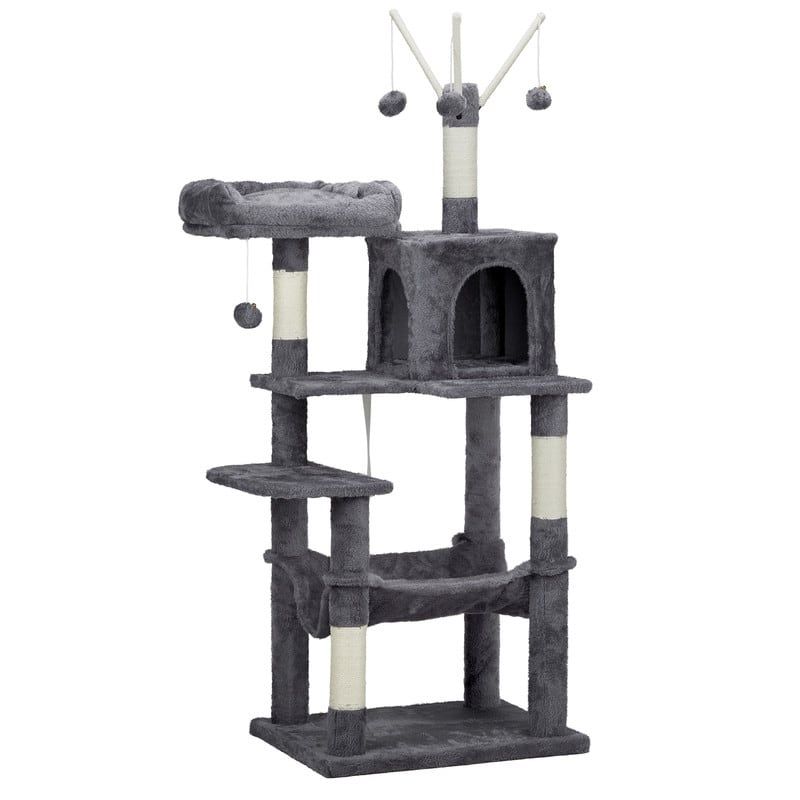 57 inch Cat Tree Cat Tower for Indoor Cats Dark Grey