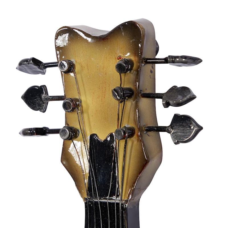Multi Colored Metal Guitar Home Wall Decor (Set of 2)