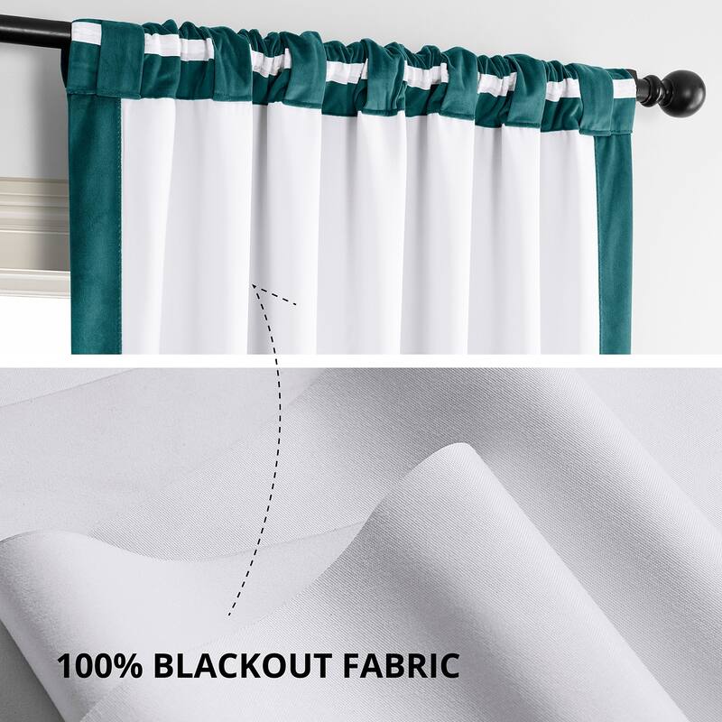 Exclusive Fabrics Signature Velvet Blackout Curtains - 96 Inches Long, (1 Panel) - Luxurious Drapery for Light Control.