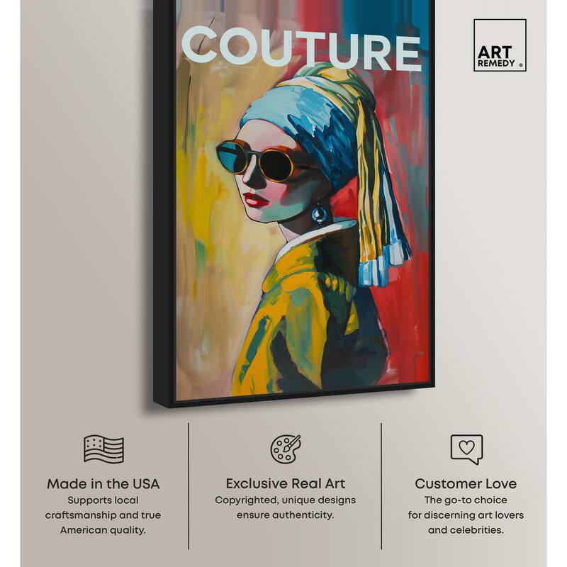 Pearl Earring Cover Canvas by Art Remedy
