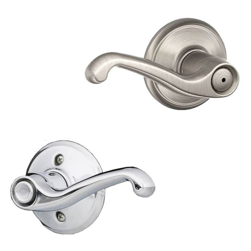 Schlage Flair Left Handed Privacy Door Lever Set - Split Finish Only