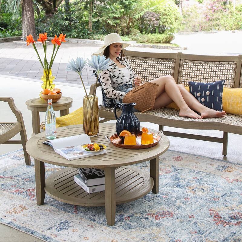 Cambridge Casual Zuma 5-piece Teak Wicker Outdoor Conversation Set