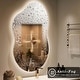 preview thumbnail 4 of 9, Apmir Frameless Asymmetrical Mirror Back Lighted Bathroom Vanity Mirror Anti-Fog, 3 Colors Touch Irregular Mirror