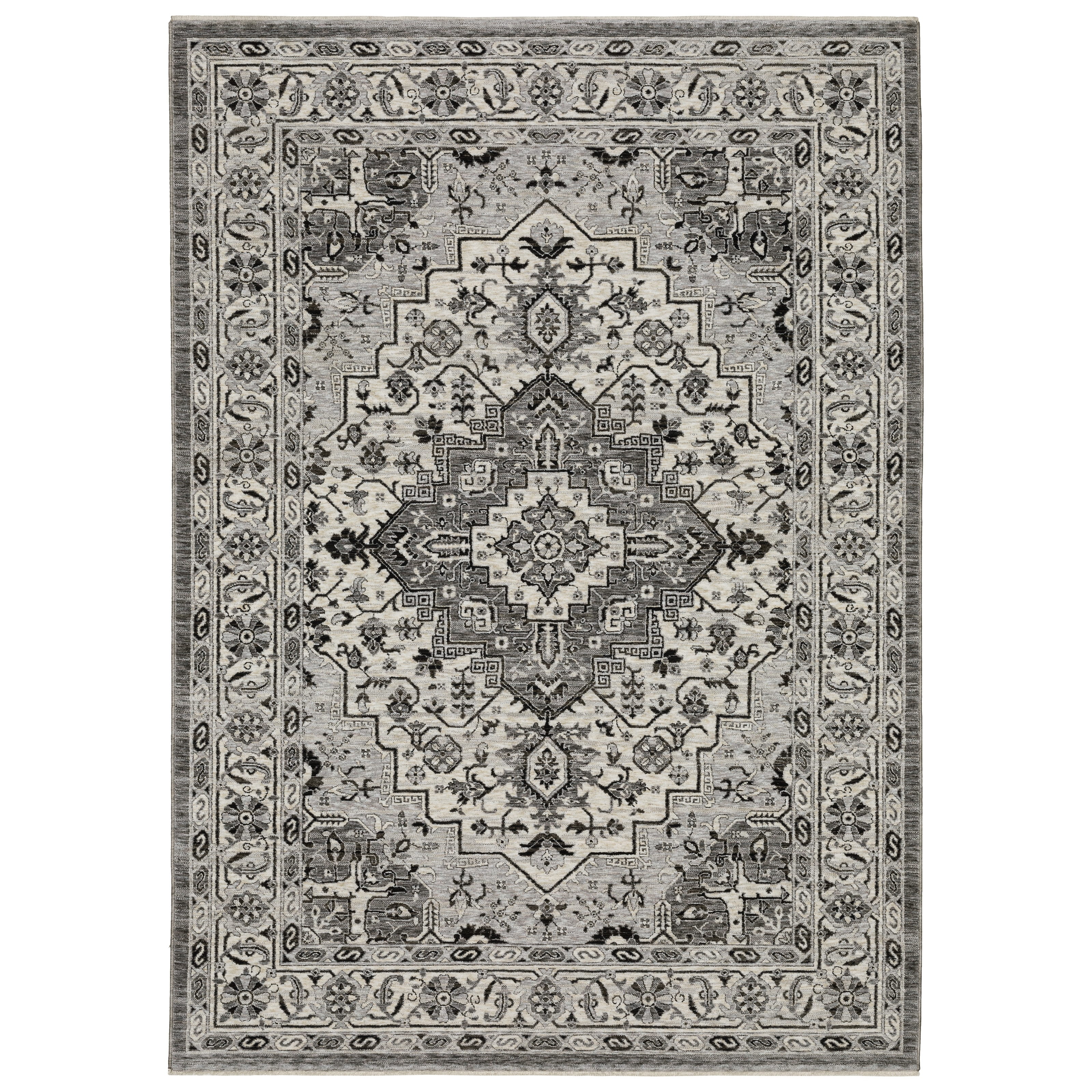 Style Haven Cádiz Compass Medallion Grey/Ivory Area Rug