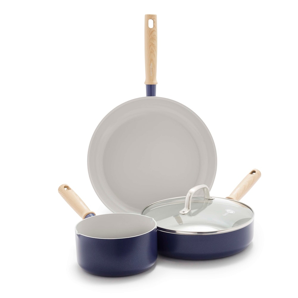 GreenPan Padova 10-piece Light-blue Ceramic Non-stick Cookware Set - On  Sale - Bed Bath & Beyond - 30750294