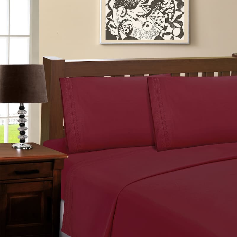 Superior Brushed Microfiber Solid Deep Pocket Sheet Set