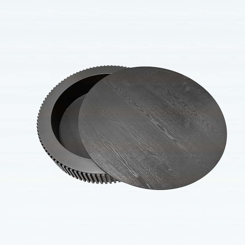 39.37'' Round Coffee Table with Storage,for Living Room,Bedroom,Apartment,or Office
