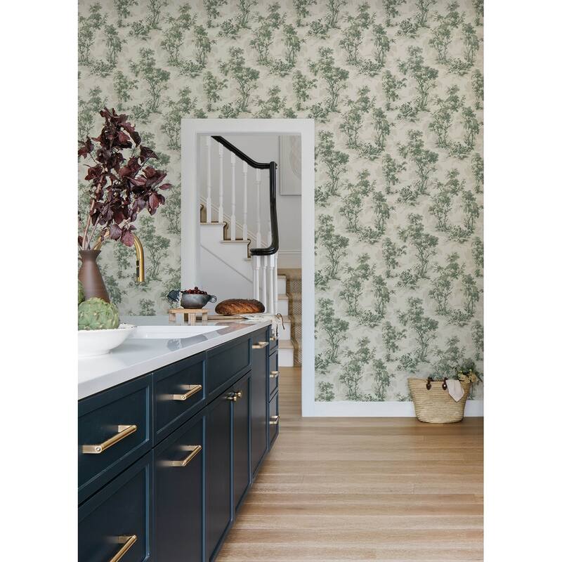 Chris Loves Julia x A-Street Prints Sainsbury Sage Forest Wallpaper