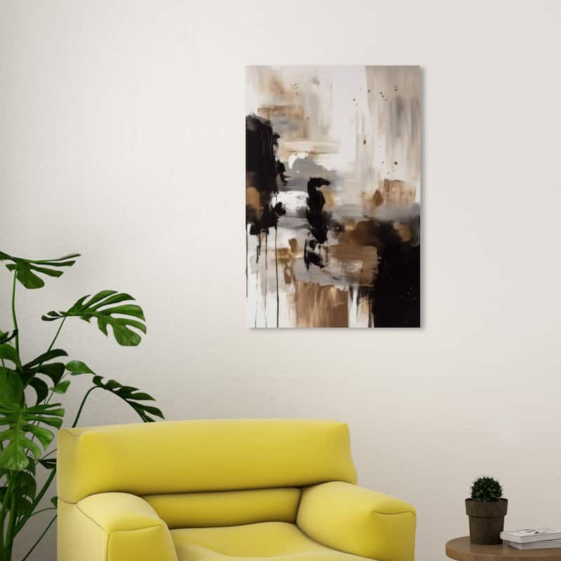 Wynwood Studio Abstract The Knight Jumps Over Black and Modern & Contemporary Wall Art Canvas Print - 30 x 20