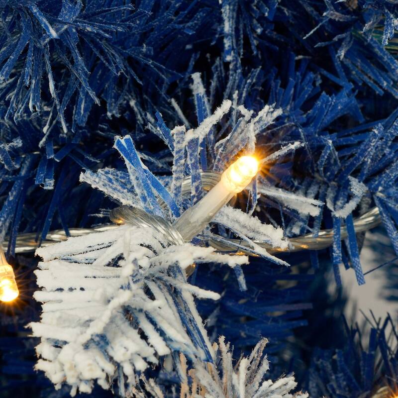 Pre-lit Xmas Tree Artificial Christmas 4-Piece Set in Blue