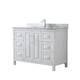 Option White / White Carrara Marble Top / Polished Chrome