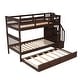 preview thumbnail 8 of 44, Twin-over-Twin Bunk Bed with Twin size Trundle for Bedroom, Dorm, Adults