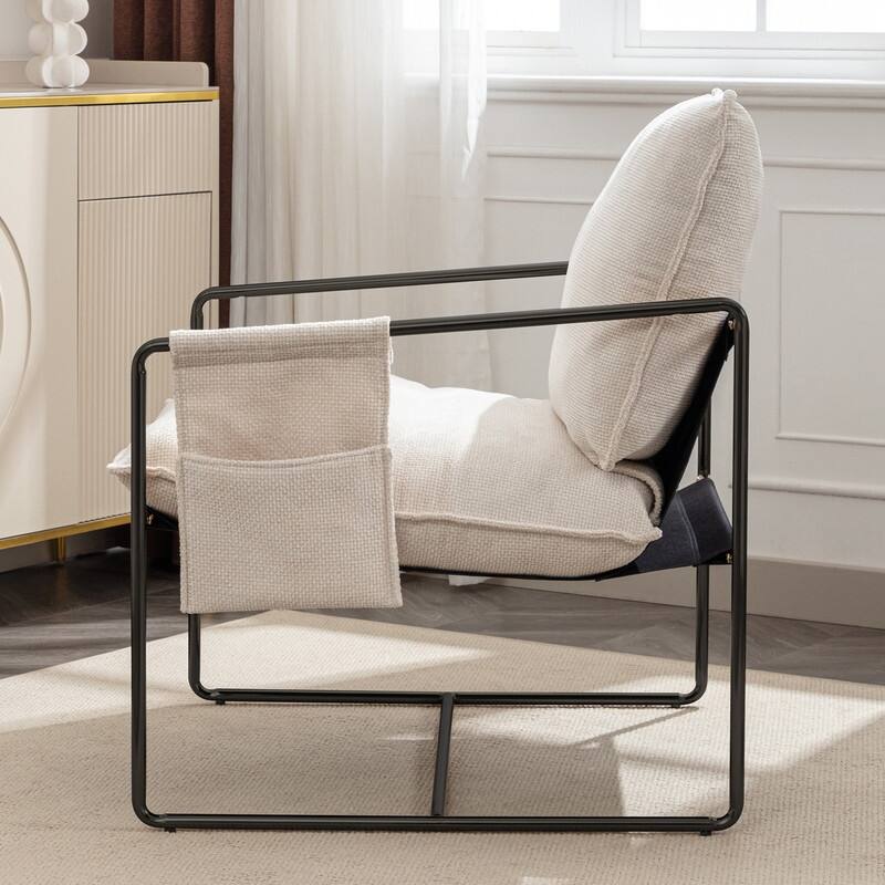 Mixoy Set of 2 Modern Metal Frame Sling Accent Chair