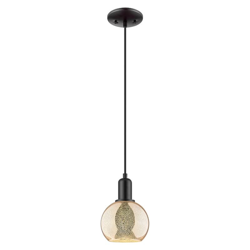 Innovations Lighting Endless Possibilities Arcadia - Athens - 1 Light 8" Cord Hung Mini Pendant - Seedy/Matte Black