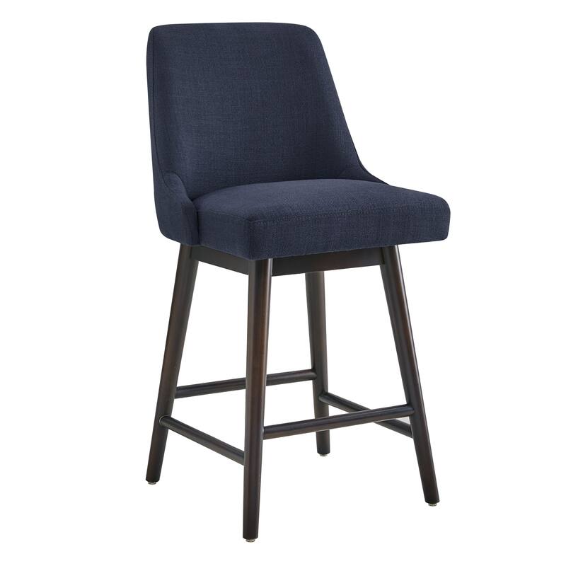 Spruce & Spring Hazel Upholstered Counter Height Swivel Barstool with Back