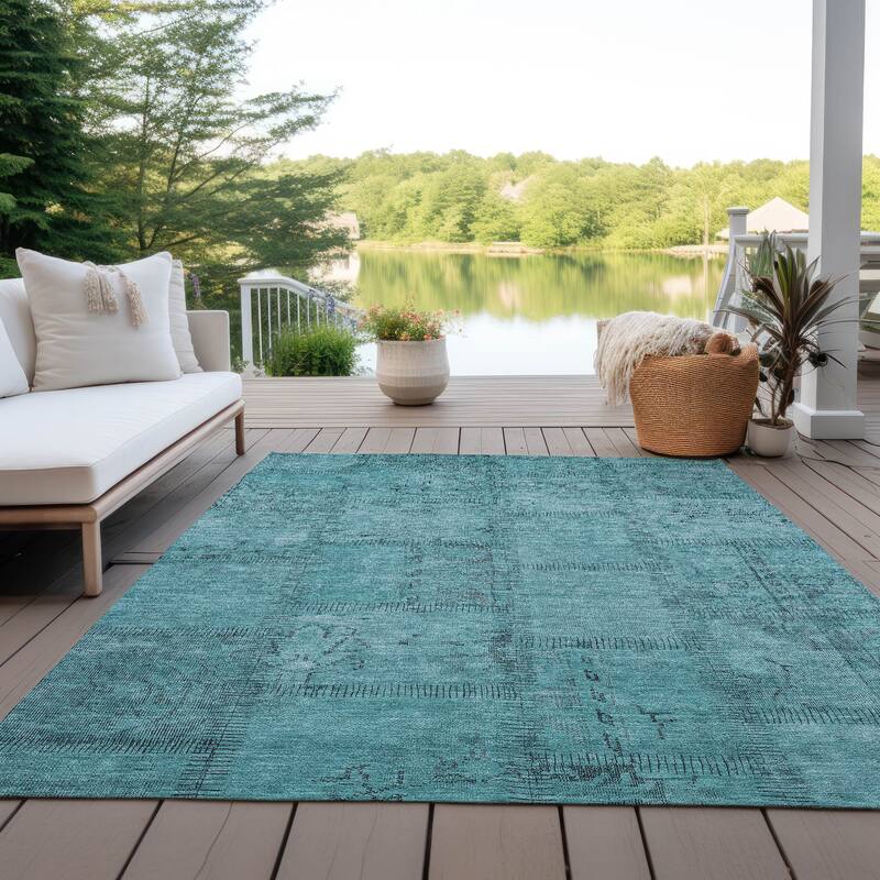 Machine Washable Indoor/ Outdoor Chantille Boho Moroccan Rug