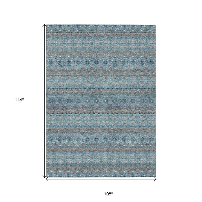 HomeRoots Floral Medallion Transitional Rectangle Outdoor Rug