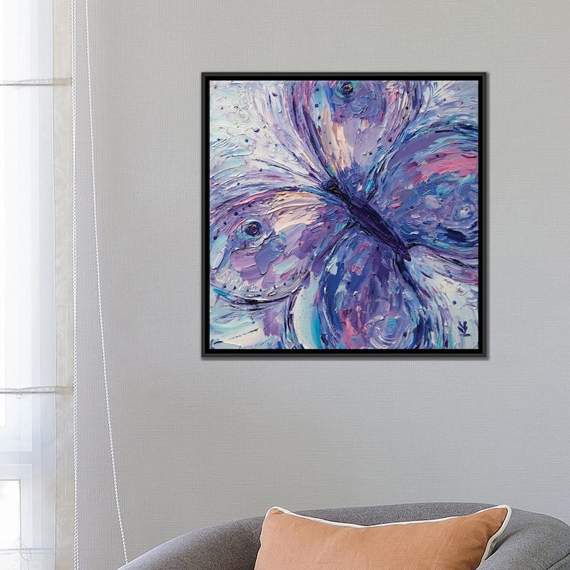 iCanvas "Purple Butterfly" by Vlada Koval Framed Canvas Print