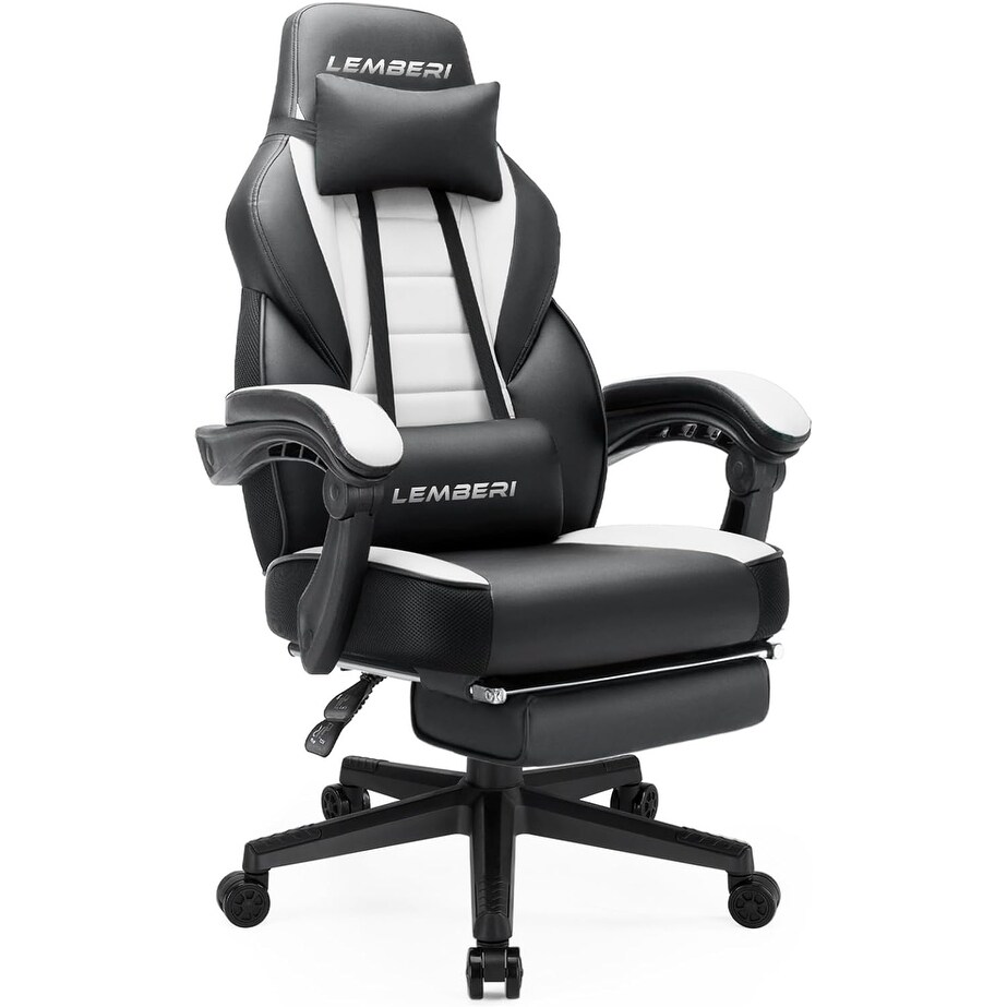 Dowinx Gaming Chair Ergonomic Gamer Chair with Footrest (Black) – dowinx- gaming-chair.EU
