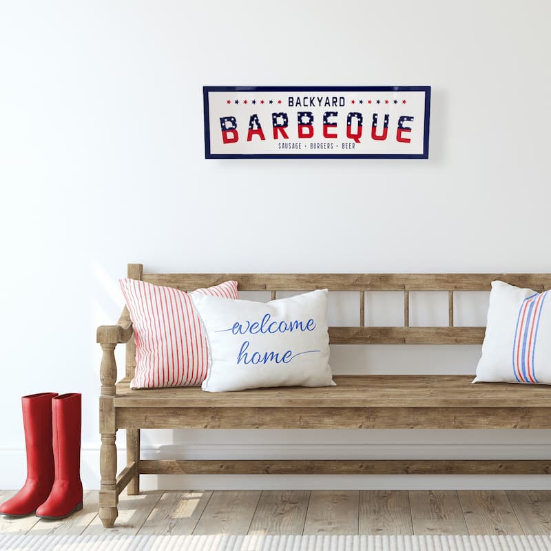 Backyard Barbeque Americana Metal Wall Sign - 23"