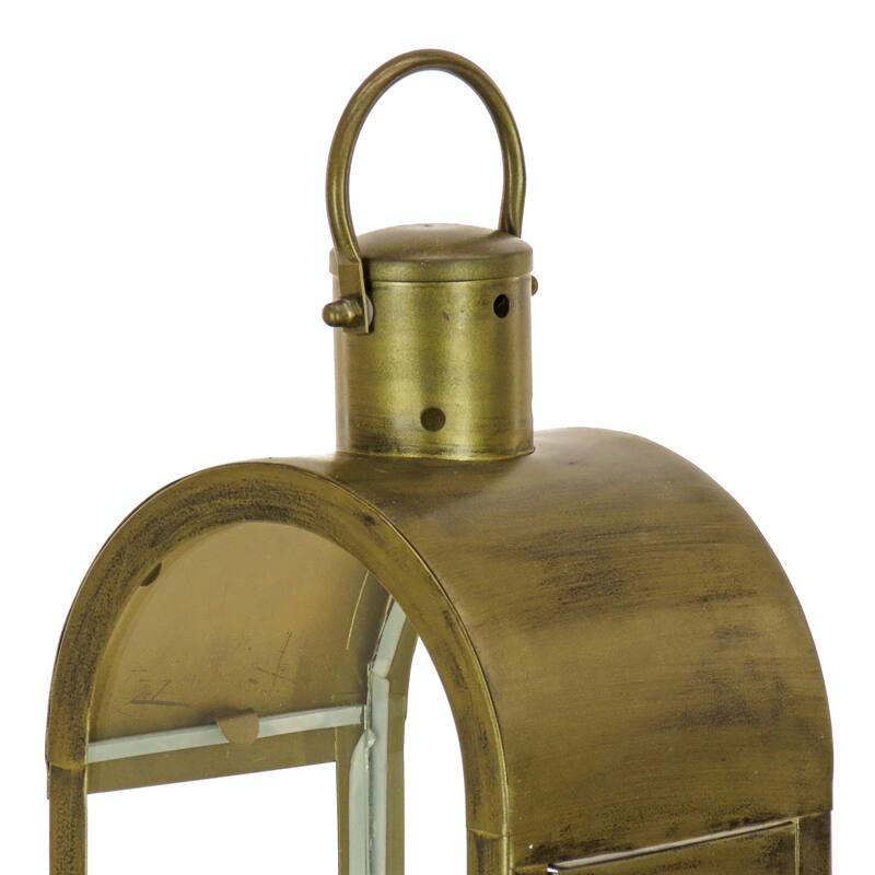 National Tree Company 16 in. HGTV Home Collection Arched Candle Lantern, Christmas Themed Home Decor, Small, Antique Bronze